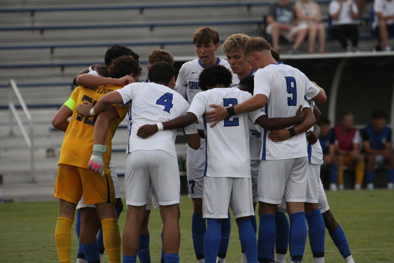 Saint Louis University (SLU) vs DePaul University Soccer 2025 XIV.jpg :: Saint Louis University (SLU) vs DePaul University Men's Soccer Blue Demons. SLU won 3-0. Both Teams are Division I teams SLU is in the A10 Conference and DePaul is in the Big East Conference. The Blue Demons visit the Billikens at Robert R. Hermann Stadium in St. Louis, Missouri, USA. football.com, fotball