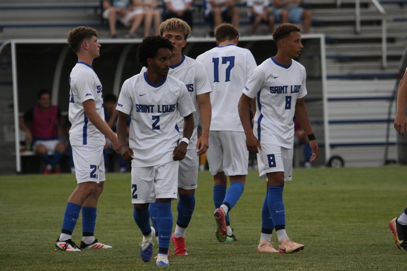 Saint Louis University (SLU) vs DePaul University Soccer 2025 XVI.jpg :: Saint Louis University (SLU) vs DePaul University Men's Soccer Blue Demons. SLU won 3-0. Both Teams are Division I teams SLU is in the A10 Conference and DePaul is in the Big East Conference. The Blue Demons visit the Billikens at Robert R. Hermann Stadium in St. Louis, Missouri, USA. football.com, fotball
