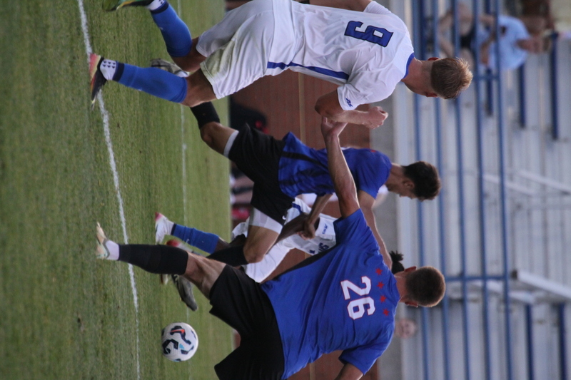 Saint Louis University (SLU) vs DePaul University Soccer 2025 XXXIII.jpg :: Saint Louis University (SLU) vs DePaul University Men's Soccer 2025 at Robert R. Herrmann Stadium in St. Louis, Missouri, USA. SLU won 3-0. Both teams are Division I teams. This was an exhibition match up. 