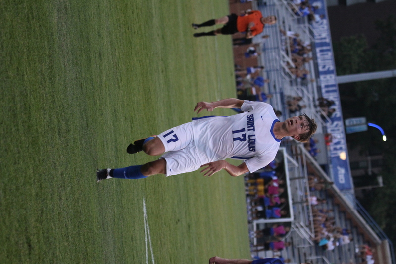Saint Louis University (SLU) vs DePaul University Soccer 2025 XXXIV.jpg :: Saint Louis University (SLU) vs DePaul University Men's Soccer 2025 at Robert R. Herrmann Stadium in St. Louis, Missouri, USA. SLU won 3-0. Both teams are Division I teams. This was an exhibition match up. 