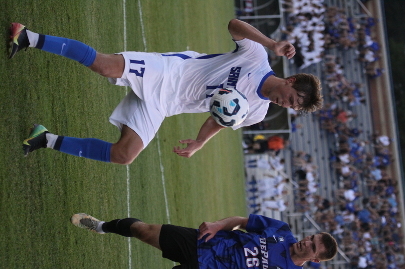 Saint Louis University (SLU) vs DePaul University Soccer 2025 XXXVII.jpg :: Saint Louis University (SLU) vs DePaul University Men's Soccer 2025 at Robert R. Herrmann Stadium in St. Louis, Missouri, USA. SLU won 3-0. Both teams are Division I teams. This was an exhibition match up. 