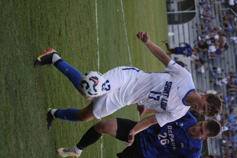 Saint Louis University (SLU) vs DePaul University Soccer 2025 XXXXIII.jpg :: Saint Louis University (SLU) vs DePaul University Men's Soccer 2025 at Robert R. Herrmann Stadium in St. Louis, Missouri, USA. SLU won 3-0. Both teams are Division I teams. This was an exhibition match up. 