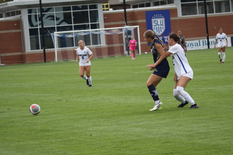 Saint Louis University (SLU) vs George Washington University Womens Soccer 2023 XXXXIV.jpg :: Saint Louis University (SLU) vs George Washington University womens NCAA soccer at Robert R. Hermann Stadium on the St. Louis, Missouri, USA campus. SLU Billikens won 4-0. A10 Conference, Atlantic 10 Conference Division I Womens Soccer. 
