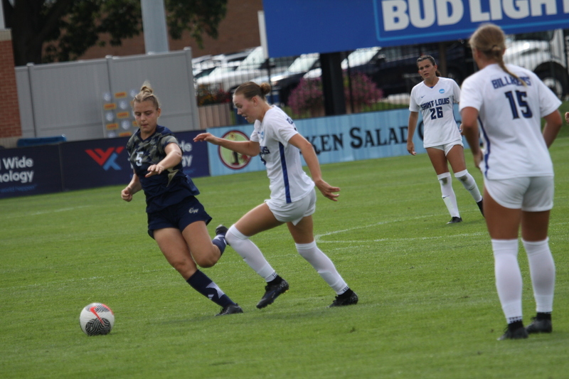 Saint Louis University (SLU) vs George Washington University Womens Soccer 2024 CV.jpg :: Saint Louis University (SLU) Billiken's Women's NCAA Soccer, Division I (A10) Atlantic 10 Conference. SLU is primarily an Academic University but recently has proven to be an athletes conduit to business and a lifetime of athletic exploits to talk about. The match-up between SLU and George Washington University women's soccer took place at Robert R. Hermann Stadium on the St. Louis, Missouri, USA campus. 
