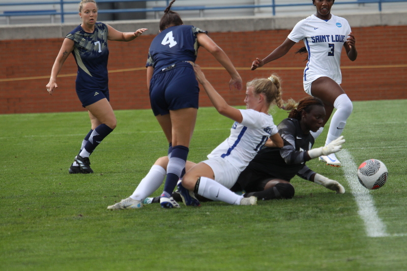 Saint Louis University (SLU) vs George Washington University Womens Soccer 2024 CXIII.jpg :: Saint Louis University (SLU) Billiken's Women's NCAA Soccer, Division I (A10) Atlantic 10 Conference. SLU is primarily an Academic University but recently has proven to be an athletes conduit to business and a lifetime of athletic exploits to talk about. The match-up between SLU and George Washington University women's soccer took place at Robert R. Hermann Stadium on the St. Louis, Missouri, USA campus. 