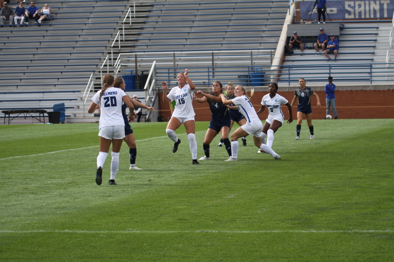 Saint Louis University (SLU) vs George Washington University Womens Soccer 2024 CXVI.jpg :: Saint Louis University (SLU) Billiken's Women's NCAA Soccer, Division I (A10) Atlantic 10 Conference. SLU is primarily an Academic University but recently has proven to be an athletes conduit to business and a lifetime of athletic exploits to talk about. The match-up between SLU and George Washington University women's soccer took place at Robert R. Hermann Stadium on the St. Louis, Missouri, USA campus. 