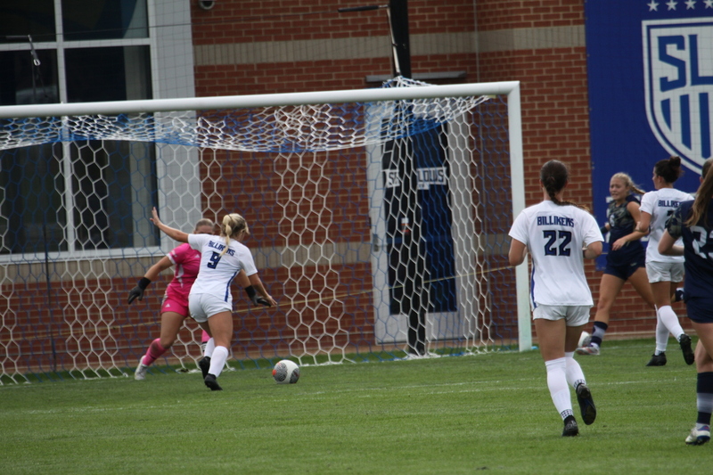 Saint Louis University (SLU) vs George Washington University Womens Soccer 2024 LIX.jpg :: Saint Louis University (Billikens) vs George Washington University Womens Soccer 2024 at Robert R. Hermann Stadium. The SLU is a Division I A10 Conference team. The match up was played on SLU's St. Louis, Missouri Campus. NCAA, UAA