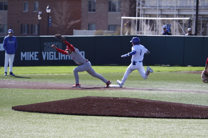 Saint Louis University (SLU) vs Loyola Marymount University Baseball 2024 XI.jpg :: Saint Louis University (SLU) vs Loyola Marymount University (LMU) Baseball at Billiken Sports Complex in St. Louis, Missouri, USA. Both SLU and LMU are Division I teams. SLU is a A10 team and LMU is a West Coast Conference team. The two teams played three games over two days. NCAA Baseball