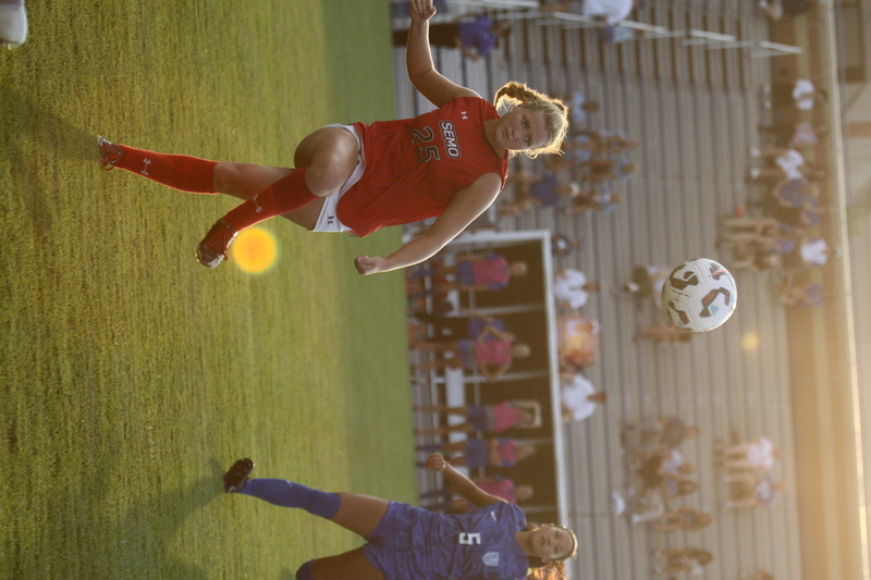 Saint Louis University (SLU) vs SEMO Womens Soccer 2025 A -IX.jpg :: Saint Louis University (SLU) Billikens vs Southeast Missouri State University (SEMO) Redhawks Women's Soccer at Robert R. Hermann Stadium on the St. Louis, Missouri, USA campus. The Pitch - A football or Soccer field is the playing surface for the game of association football. It's dimensions and markings are defined by Law 1 of the Laws of the Game, The Field of Play. SLU is a Division I A10 Champion and a NCAA Championships competitor and SEMO is a 9th ranked Division II team matched up in this exhibition game. SLU won 5-0. 
