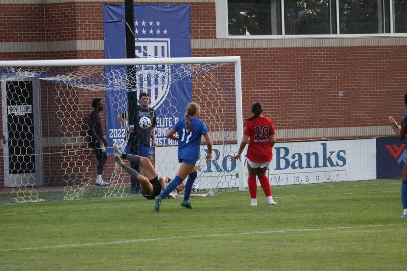 Saint Louis University (SLU) vs SEMO Womens Soccer 2025 A -LIII.jpg :: Saint Louis University (SLU) Billikens vs Southeast Missouri State University (SEMO) at Robert R. Hermann Stadium (Bill McDermott Press Box) on the St. Louis, Missouri, USA campus. The Pitch - A football or Soccer field is the playing surface for the game of association football. It's dimensions and markings are defined by Law 1 of the Laws of the Game, The Field of Play. SEMO is a Ohio Valley Conference 9th ranked Division II team. SLU is a Division I A10 team.