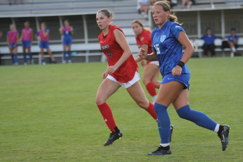 Saint Louis University (SLU) vs SEMO Womens Soccer 2025 A -LXXVI.jpg :: Saint Louis University (SLU) Billikens vs Southeast Missouri State University (SEMO) Womens Soccer 2025, SLU won 5-0. The Redhawks are a Ohio Valley Conference 9th ranked team in Division II conference. SLU is a A10 Conference Champion and a NCAA Tournament second round team. The contest was held at Robert R. Hermann Stadium on the SLU St. Louis, Missouri, USA campus.