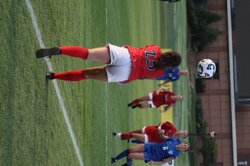 Saint Louis University (SLU) vs SEMO Womens Soccer 2025 A -VI.jpg :: Saint Louis University (SLU) Billikens vs Southeast Missouri State University (SEMO) Redhawks Women's Soccer at Robert R. Hermann Stadium on the St. Louis, Missouri, USA campus. The Pitch - A football or Soccer field is the playing surface for the game of association football. It's dimensions and markings are defined by Law 1 of the Laws of the Game, The Field of Play. SLU is a Division I A10 Champion and a NCAA Championships competitor and SEMO is a 9th ranked Division II team matched up in this exhibition game. SLU won 5-0. 
