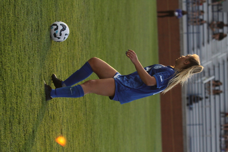 Saint Louis University (SLU) vs SEMO Womens Soccer 2025 A -XXII.jpg :: Saint Louis University (SLU) Billiken's Women's Soccer exhibition game against Southeast Missouri State University (SEMO) Redhawks at Robert R. Hermann Stadium in St. Louis, Missouri, USA. SLU won 5-0. On The Pitch time 6pm. The Pitch - A Soccer Pitch is the official term for the playing field in soccer, primarily used in the UK and other countries with a strong soccer culture. 
