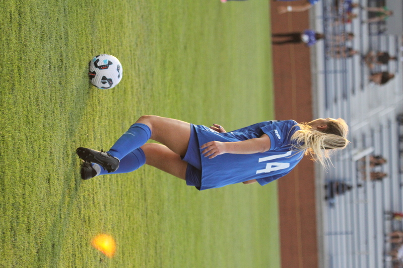 Saint Louis University (SLU) vs SEMO Womens Soccer 2025 A -XXIII.jpg :: Saint Louis University (SLU) Billiken's Women's Soccer exhibition game against Southeast Missouri State University (SEMO) Redhawks at Robert R. Hermann Stadium in St. Louis, Missouri, USA. SLU won 5-0. On The Pitch time 6pm. The Pitch - A Soccer Pitch is the official term for the playing field in soccer, primarily used in the UK and other countries with a strong soccer culture. 