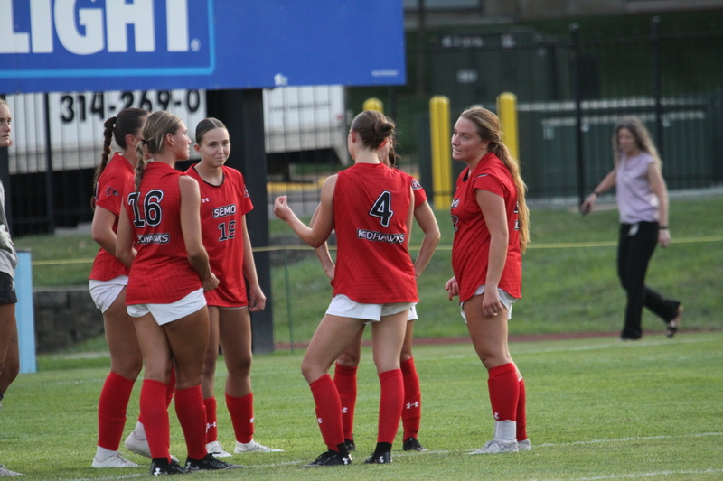 Saint Louis University (SLU) vs SEMO Womens Soccer 2025 A -XXXII.jpg :: Saint Louis University (SLU) Billiken's Women's Soccer exhibition game against Southeast Missouri State University (SEMO) Redhawks at Robert R. Hermann Stadium in St. Louis, Missouri, USA. SLU won 5-0. On The Pitch time 6pm. The Pitch - A Soccer Pitch is the official term for the playing field in soccer, primarily used in the UK and other countries with a strong soccer culture. 