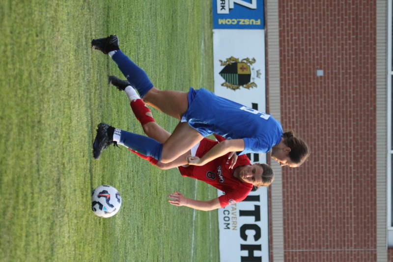 Saint Louis University (SLU) vs SEMO Womens Soccer 2025 C.jpg :: Saint Louis University (SLU) Billikens vs Southeast Missouri State University (SEMO) Redhawks Women's Soccer at Robert R. Hermann Stadium on the St. Louis, Missouri, USA campus. The Pitch - A football or Soccer field is the playing surface for the game of association football. It's dimensions and markings are defined by Law 1 of the Laws of the Game, The Field of Play. SLU is a Division I A10 Champion and a NCAA Championships competitor and SEMO is a 9th ranked Division II team matched up in this exhibition game. SLU won 5-0. 