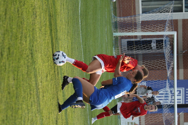 Saint Louis University (SLU) vs SEMO Womens Soccer 2025 CI.jpg :: Saint Louis University (SLU) Billikens vs Southeast Missouri State University (SEMO) Redhawks Women's Soccer at Robert R. Hermann Stadium on the St. Louis, Missouri, USA campus. The Pitch - A football or Soccer field is the playing surface for the game of association football. It's dimensions and markings are defined by Law 1 of the Laws of the Game, The Field of Play. SLU is a Division I A10 Champion and a NCAA Championships competitor and SEMO is a 9th ranked Division II team matched up in this exhibition game. SLU won 5-0. 