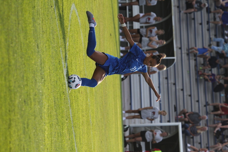 Saint Louis University (SLU) vs SEMO Womens Soccer 2025 LX.jpg :: Saint Louis University (SLU) Billikens Women's Soccer vs Southeast Missouri State University (SEMO) at Robert R. Hermann Stadium on the St. Louis, Missouri, USA. SEMO is an Ohio Valley Conference 9th ranked team. Bill McDermott Press Box, SLU won 5-0. Game played on Wednesday, 6th, 2025. A football or Soccer field is the playing surface for the game of association football. It's dimensions and markings are defined by Lawe 1 of the Laws of the Game, The Field of Play. (Terms) A Soccer fitch is the official term for the playing field in Soccer, primarily used in the UK and other countries with a strong soccer culture. 