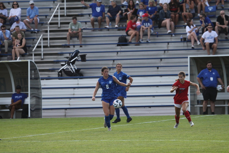Saint Louis University (SLU) vs SEMO Womens Soccer 2025 LXIII.jpg :: Saint Louis University (SLU) Billikens Women's Soccer vs Southeast Missouri State University (SEMO) at Robert R. Hermann Stadium on the St. Louis, Missouri, USA. SEMO is an Ohio Valley Conference 9th ranked team. Bill McDermott Press Box, SLU won 5-0. Game played on Wednesday, 6th, 2025. A football or Soccer field is the playing surface for the game of association football. It's dimensions and markings are defined by Lawe 1 of the Laws of the Game, The Field of Play. (Terms) A Soccer fitch is the official term for the playing field in Soccer, primarily used in the UK and other countries with a strong soccer culture. 