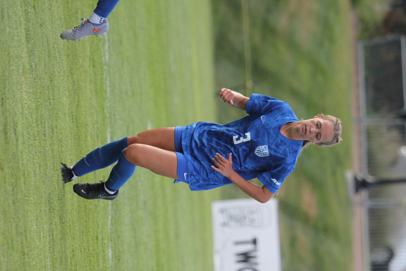 Saint Louis University (SLU) vs SEMO Womens Soccer 2025 LXIV.jpg :: Saint Louis University (SLU) vs SEMO Women's Soccer 2025 at Robert R. Hermann Stadium on the St. Louis, Missouri, USA. The Billiken's won 5-0. The Redhawks of Southeast Missouri State University are 9th ranked in the Ohio Valley Conference a Division II University and the Billiken's are a Division I University in the Atlantic 10 Conference (A10). SLU has won the A10 Conference the last two years. SLU also made to the NCAA Championships on The Pitch. A Soccer Pitch is the official term for the playing field in soccer, primarily used in the UK and other countries with a strong soccer culture.  
