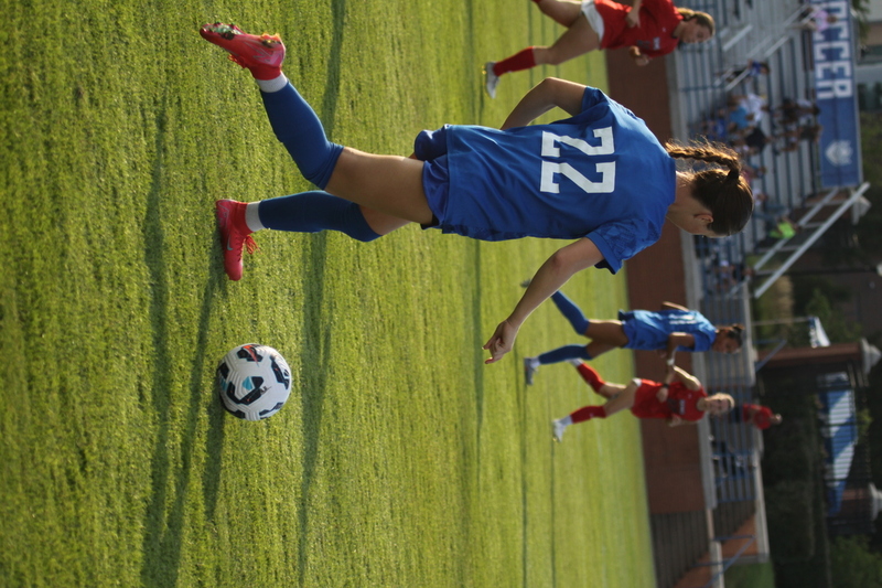 Saint Louis University (SLU) vs SEMO Womens Soccer 2025 LXXII.jpg :: Saint Louis University (SLU) vs SEMO Women's Soccer 2025 at Robert R. Hermann Stadium on the St. Louis, Missouri, USA. The Billiken's won 5-0. The Redhawks of Southeast Missouri State University are 9th ranked in the Ohio Valley Conference a Division II University and the Billiken's are a Division I University in the Atlantic 10 Conference (A10). SLU has won the A10 Conference the last two years. SLU also made to the NCAA Championships on The Pitch. A Soccer Pitch is the official term for the playing field in soccer, primarily used in the UK and other countries with a strong soccer culture.  
