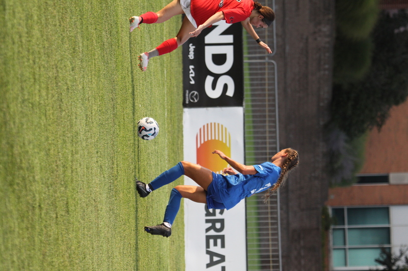 Saint Louis University (SLU) vs SEMO Womens Soccer 2025 LXXVI.jpg :: Saint Louis University (SLU) vs SEMO Women's Soccer 2025 at Robert R. Hermann Stadium on the St. Louis, Missouri, USA. The Billiken's won 5-0. The Redhawks of Southeast Missouri State University are 9th ranked in the Ohio Valley Conference a Division II University and the Billiken's are a Division I University in the Atlantic 10 Conference (A10). SLU has won the A10 Conference the last two years. SLU also made to the NCAA Championships on The Pitch. A Soccer Pitch is the official term for the playing field in soccer, primarily used in the UK and other countries with a strong soccer culture.  