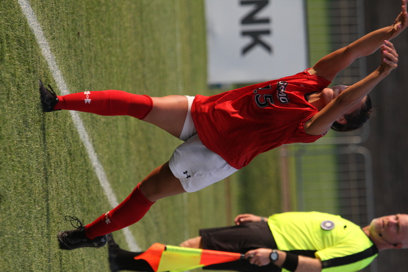 Saint Louis University (SLU) vs SEMO Womens Soccer 2025 LXXXVI.jpg :: Saint Louis University (SLU) vs SEMO Women's Soccer 2025 at Robert R. Hermann Stadium on the St. Louis, Missouri, USA. The Billiken's won 5-0. The Redhawks of Southeast Missouri State University are 9th ranked in the Ohio Valley Conference a Division II University and the Billiken's are a Division I University in the Atlantic 10 Conference (A10). SLU has won the A10 Conference the last two years. SLU also made to the NCAA Championships on The Pitch. A Soccer Pitch is the official term for the playing field in soccer, primarily used in the UK and other countries with a strong soccer culture.  