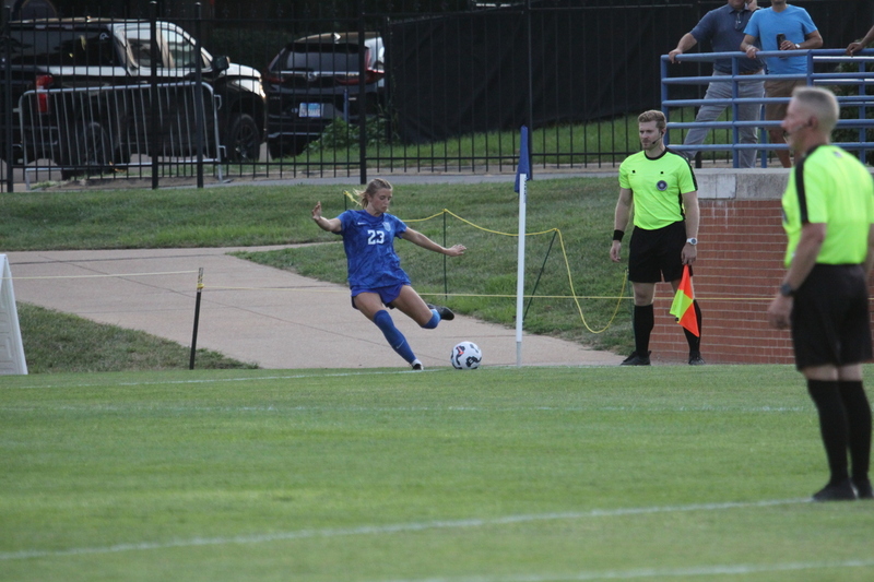 Saint Louis University (SLU) vs SEMO Womens Soccer 2025 LXXXXII.jpg :: Saint Louis University (SLU) vs SEMO Women's Soccer 2025 at Robert R. Hermann Stadium on the St. Louis, Missouri, USA. The Billiken's won 5-0. The Redhawks of Southeast Missouri State University are 9th ranked in the Ohio Valley Conference a Division II University and the Billiken's are a Division I University in the Atlantic 10 Conference (A10). SLU has won the A10 Conference the last two years. SLU also made to the NCAA Championships on The Pitch. A Soccer Pitch is the official term for the playing field in soccer, primarily used in the UK and other countries with a strong soccer culture.  