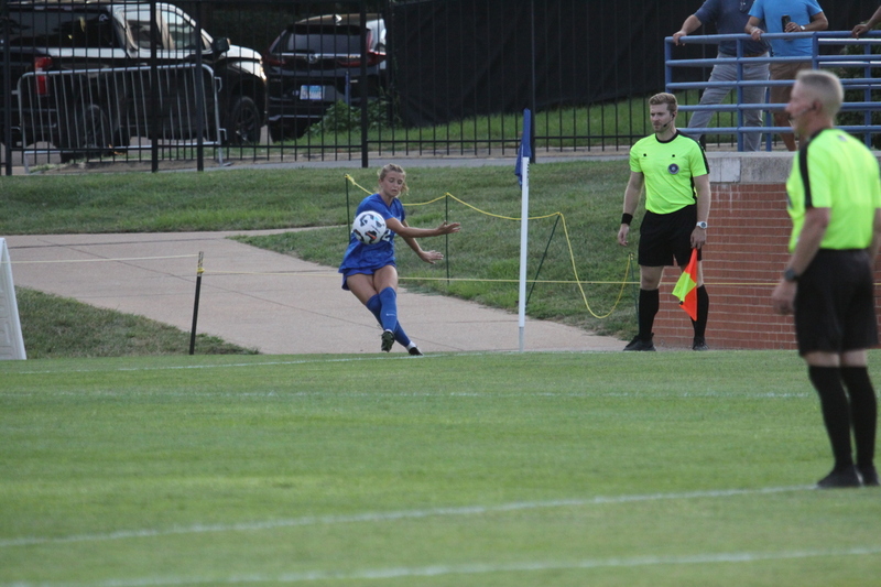 Saint Louis University (SLU) vs SEMO Womens Soccer 2025 LXXXXIII.jpg :: Saint Louis University (SLU) vs SEMO Women's Soccer 2025 at Robert R. Hermann Stadium on the St. Louis, Missouri, USA. The Billiken's won 5-0. The Redhawks of Southeast Missouri State University are 9th ranked in the Ohio Valley Conference a Division II University and the Billiken's are a Division I University in the Atlantic 10 Conference (A10). SLU has won the A10 Conference the last two years. SLU also made to the NCAA Championships on The Pitch. A Soccer Pitch is the official term for the playing field in soccer, primarily used in the UK and other countries with a strong soccer culture.  
