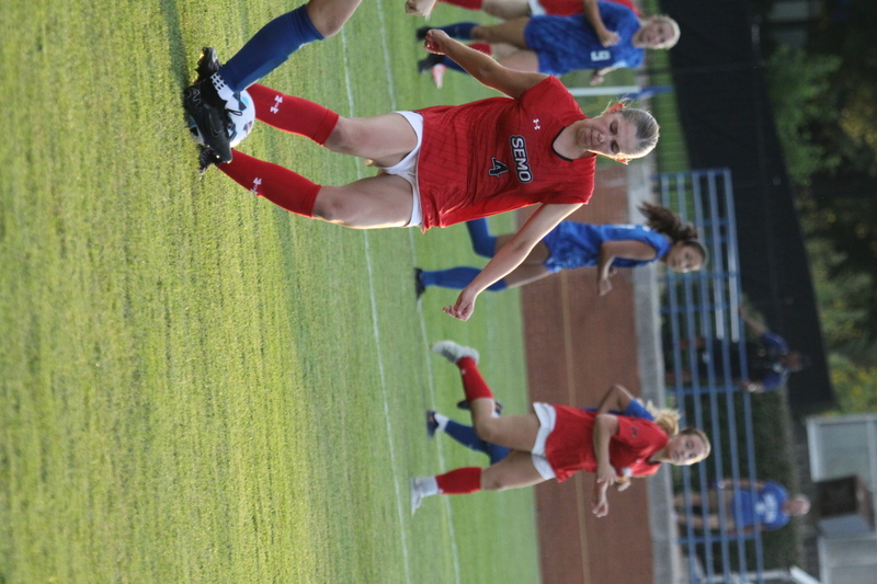 Saint Louis University (SLU) vs SEMO Womens Soccer 2025 LXXXXIV.jpg :: Saint Louis University (SLU) vs SEMO Women's Soccer 2025 at Robert R. Hermann Stadium on the St. Louis, Missouri, USA. The Billiken's won 5-0. The Redhawks of Southeast Missouri State University are 9th ranked in the Ohio Valley Conference a Division II University and the Billiken's are a Division I University in the Atlantic 10 Conference (A10). SLU has won the A10 Conference the last two years. SLU also made to the NCAA Championships on The Pitch. A Soccer Pitch is the official term for the playing field in soccer, primarily used in the UK and other countries with a strong soccer culture.  