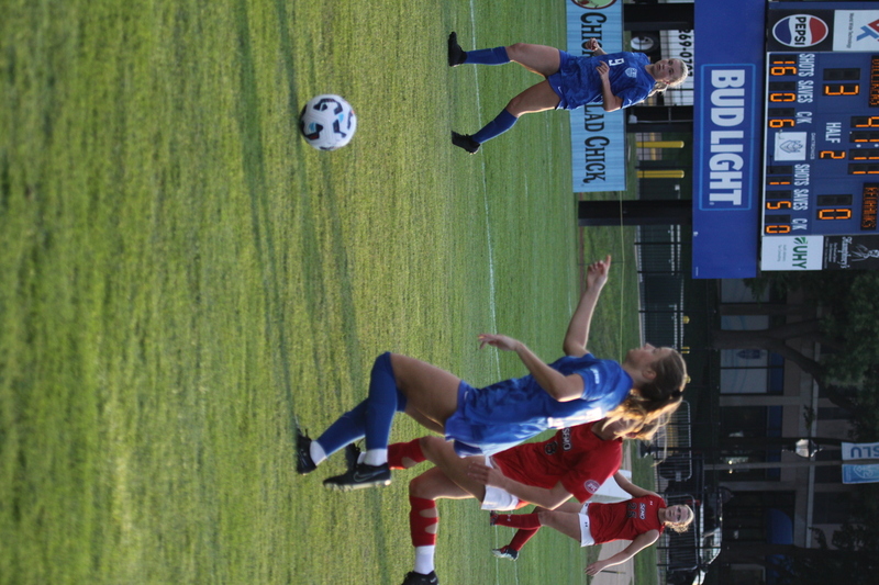 Saint Louis University (SLU) vs SEMO Womens Soccer 2025 LXXXXIX.jpg :: Saint Louis University (SLU) Billikens vs Southeast Missouri State University (SEMO) Redhawks Women's Soccer at Robert R. Hermann Stadium on the St. Louis, Missouri, USA campus. The Pitch - A football or Soccer field is the playing surface for the game of association football. It's dimensions and markings are defined by Law 1 of the Laws of the Game, The Field of Play. SLU is a Division I A10 Champion and a NCAA Championships competitor and SEMO is a 9th ranked Division II team matched up in this exhibition game. SLU won 5-0. 