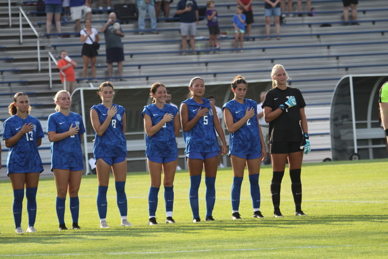 Saint Louis University (SLU) vs SEMO Womens Soccer 2025 VI.jpg :: Saint Louis University (SLU) Billiken's Women's Soccer vs Southeast Missouri State University (SEMO) Redhawks at Robert R. Hermann Stadium on the St. Louis, Missouri, USA Campus. SLU won 5-0 in the exhibition match up. SEMO is 9th ranked in Ohio Valley Conference Division II and SLU is in the A10 Conference and is a Division I Team.  