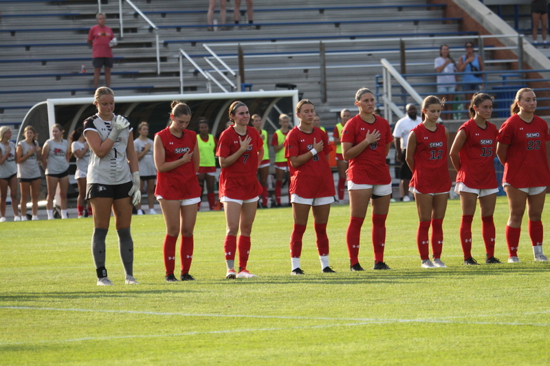 Saint Louis University (SLU) vs SEMO Womens Soccer 2025 VIII.jpg :: Saint Louis University (SLU) Billiken's Women's Soccer vs Southeast Missouri State University (SEMO) Redhawks at Robert R. Hermann Stadium on the St. Louis, Missouri, USA Campus. SLU won 5-0 in the exhibition match up. SEMO is 9th ranked in Ohio Valley Conference Division II and SLU is in the A10 Conference and is a Division I Team.  