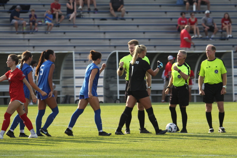 Saint Louis University (SLU) vs SEMO Womens Soccer 2025 XI.jpg :: Saint Louis University (SLU) Billiken's Women's Soccer vs Southeast Missouri State University (SEMO) Redhawks at Robert R. Hermann Stadium on the St. Louis, Missouri, USA Campus. SLU won 5-0 in the exhibition match up. SEMO is 9th ranked in Ohio Valley Conference Division II and SLU is in the A10 Conference and is a Division I Team.  