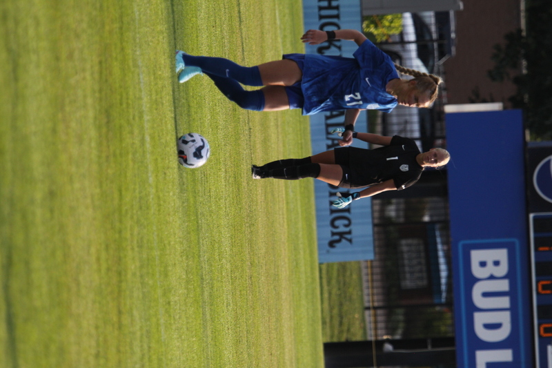 Saint Louis University (SLU) vs SEMO Womens Soccer 2025 XIX.jpg :: Saint Louis University (SLU) Billiken's Women's Soccer vs Southeast Missouri State University (SEMO) Redhawks at Robert R. Hermann Stadium on the St. Louis, Missouri, USA Campus. SLU won 5-0 in the exhibition match up. SEMO is 9th ranked in Ohio Valley Conference Division II and SLU is in the A10 Conference and is a Division I Team.  