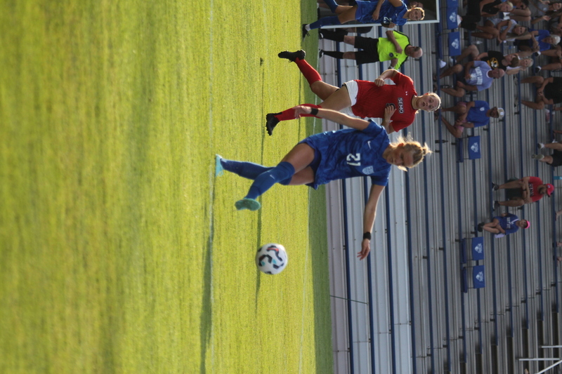Saint Louis University (SLU) vs SEMO Womens Soccer 2025 XXXXI.jpg :: Saint Louis University (SLU) Billikens Women's Soccer vs Southeast Missouri State University (SEMO) at Robert R. Hermann Stadium on the St. Louis, Missouri, USA. SEMO is an Ohio Valley Conference 9th ranked team. Bill McDermott Press Box, SLU won 5-0. Game played on Wednesday, 6th, 2025. A football or Soccer field is the playing surface for the game of association football. It's dimensions and markings are defined by Lawe 1 of the Laws of the Game, The Field of Play. (Terms) A Soccer fitch is the official term for the playing field in Soccer, primarily used in the UK and other countries with a strong soccer culture. 