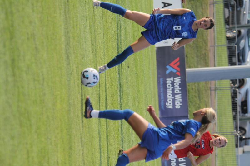 Saint Louis University (SLU) vs SEMO Womens Soccer 2025 XXXXVIII.jpg :: Saint Louis University (SLU) Billikens Women's Soccer vs Southeast Missouri State University (SEMO) at Robert R. Hermann Stadium on the St. Louis, Missouri, USA. SEMO is an Ohio Valley Conference 9th ranked team. Bill McDermott Press Box, SLU won 5-0. Game played on Wednesday, 6th, 2025. A football or Soccer field is the playing surface for the game of association football. It's dimensions and markings are defined by Lawe 1 of the Laws of the Game, The Field of Play. (Terms) A Soccer fitch is the official term for the playing field in Soccer, primarily used in the UK and other countries with a strong soccer culture. 