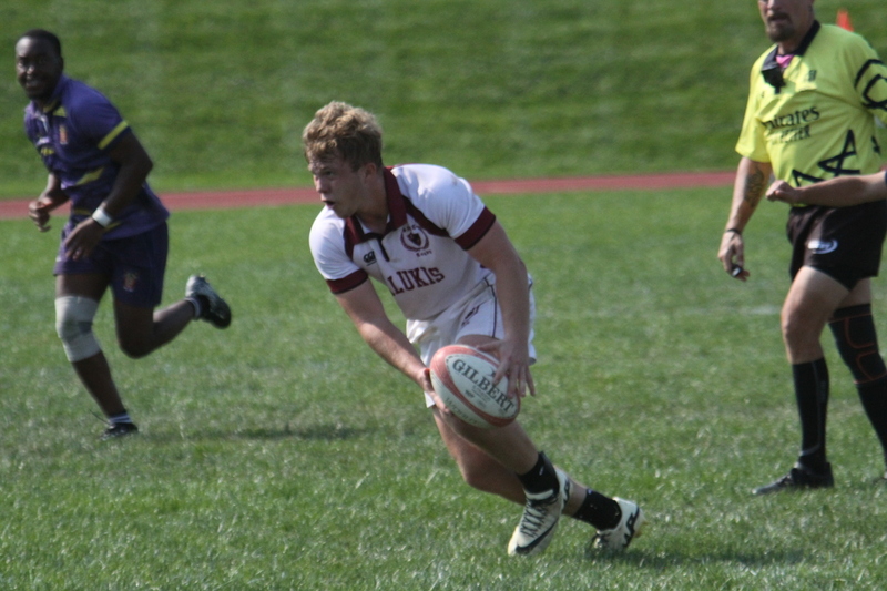 Saint Louis University (SLU) vs Southern Illinois University Rugby 2024 LIX.jpg :: Saint Louis University (SLU) vs Southern Illinois University Carbondale (SIU) Salukis Men's Rugby at SLU Medical Center Recreational Complex-St. Louis, Missouri, USA. Rugby is an intramural Sport at Saint Louis University. The games are sanctioned in the Division III Gateway Collegiate Conference.