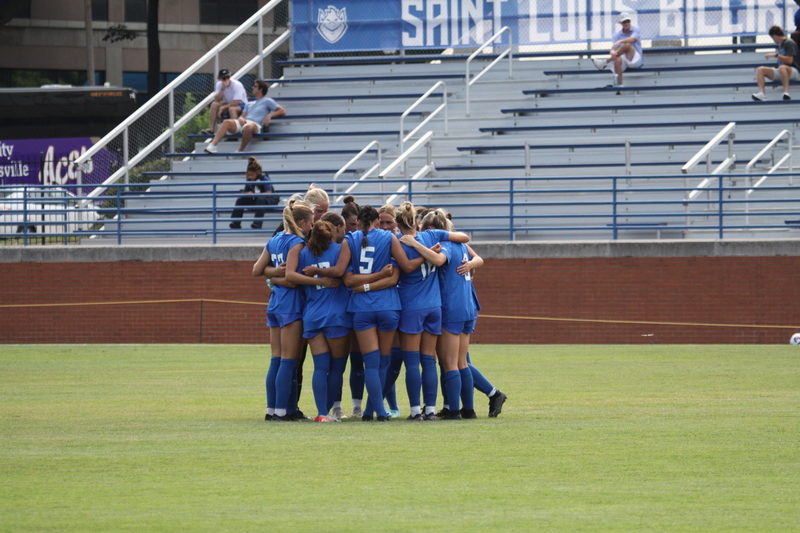 Saint Louis University (SLU) vs University of Evansville Womens Soccer 2025 VI.jpg :: Saint Louis University (SLU) Women's Soccer vs. University of Evansville ACES at Robert R. Herrmann Stadium on the SLU Saint Louis Campus. This is an exhibition match up between two Division I teams. SLU is an A10 Conference team and University of Evansville is a Missouri Valley Conference team. SLU won the match up 4-0. NCAA, Nike