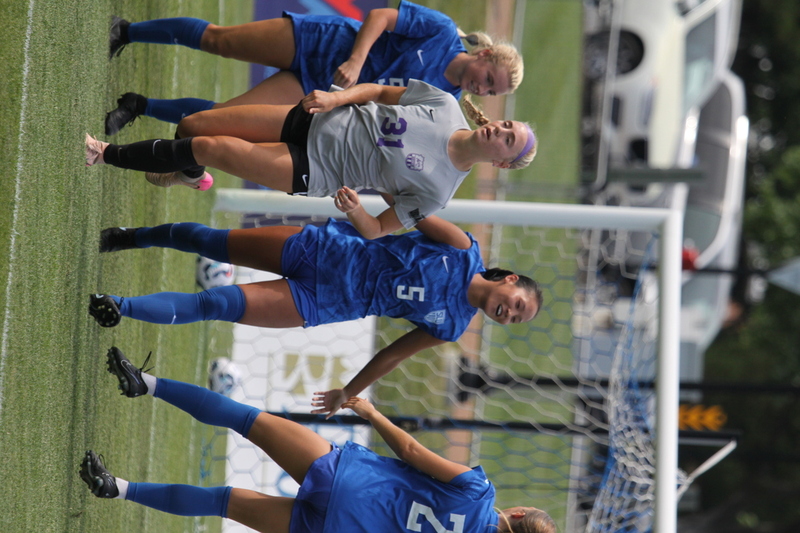 Saint Louis University (SLU) vs University of Evansville Womens Soccer 2025 XIII.jpg :: Saint Louis University (SLU) Women's Soccer vs. University of Evansville ACES at Robert R. Herrmann Stadium on the SLU Saint Louis Campus. This is an exhibition match up between two Division I teams. SLU is an A10 Conference team and University of Evansville is a Missouri Valley Conference team. SLU won the match up 4-0. NCAA, Nike