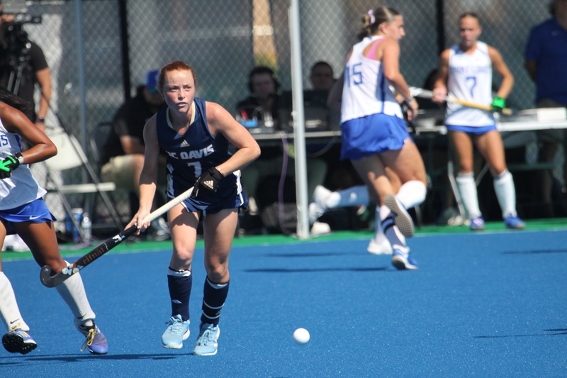 Saint Louis University (SLU) vs Womens Field Hockey vs UC Davis 2025 A -X.jpg :: Saint Louis University (SLU) Women's Field Hockey vs University of California Davis 2025 at the SLU Field Hockey Complex. UC Davis won 2 to 1. The UC Davis players are wearing pink shoes and there are Pink Ribbons painted on the players sticks. Today is Billikens Pink Game for Breast Cancer Awareness and Alumnae Day. This is the second season at the new SLU Field Hockey Complex, and it marks, the 50th anniversary of the St. Louis University Field Hockey program which began in 1975. NCAA Division I 
