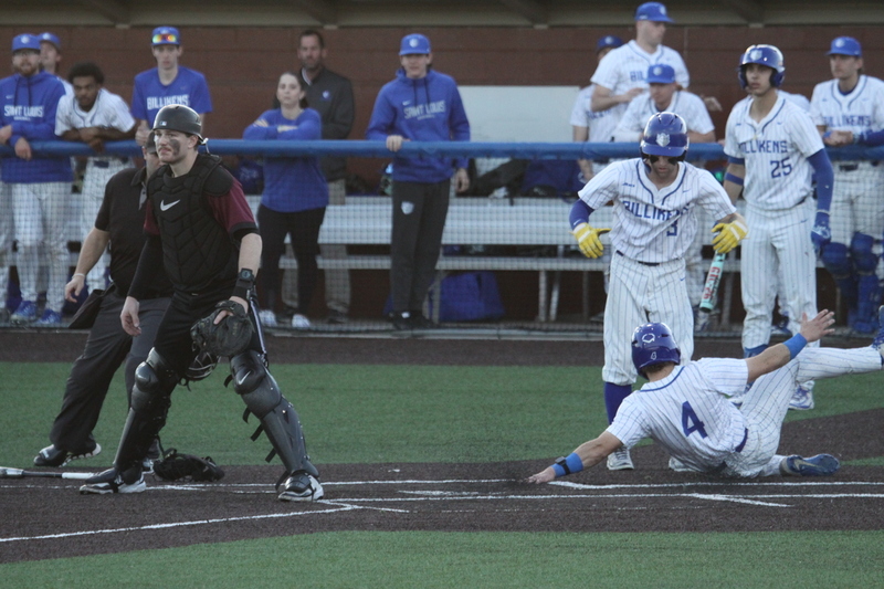 Saint Louis University Baseball vs Bellarmine University 2026 A -XXXX.jpg :: Saint Louis University Baseball vs Bellarmine University 2026 at Billikens Sports Center in St. Louis, Missouri, USA. SLU wins 13 to 3 and the 10 Run Rule is observed. NCAA Baseball, Division I SLU is a A10 Conference University.