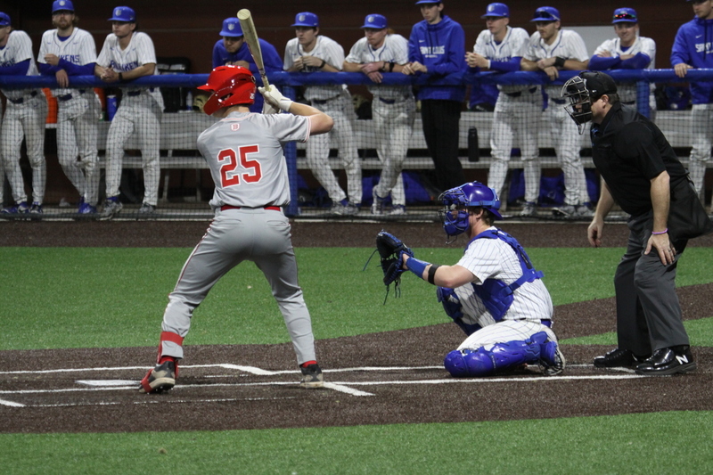 Saint Louis University Baseball vs Bradley University 2026 A -LIII.jpg :: Saint Louis University Baseball vs Bradley University 2026 at Billikens Sports Center in St. Louis, Missouri, USA. Another win for SLU Baseball 2-1 in regulation play. NCAA Baseball, College Baseball, Billikens Sports