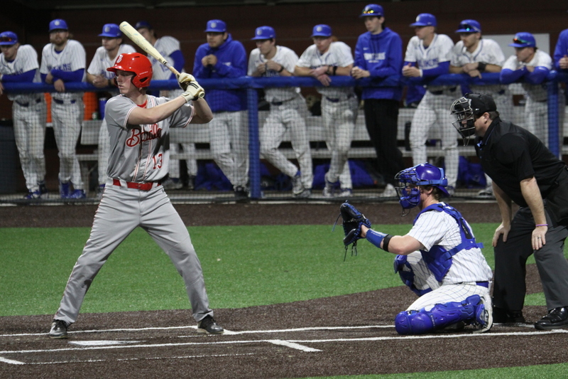 Saint Louis University Baseball vs Bradley University 2026 A -LIV.jpg :: Saint Louis University Baseball vs Bradley University 2026 at Billikens Sports Center in St. Louis, Missouri, USA. Another win for SLU Baseball 2-1 in regulation play. NCAA Baseball, College Baseball, Billikens Sports