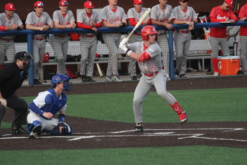Saint Louis University Baseball vs Bradley University 2026 A -VI.jpg :: Saint Louis University Baseball vs Bradley University 2026 at Billikens Sports Center in St. Louis, Missouri, USA. Division I Baseball, NCAA Baseball, College Baseball, SLU win 2-1