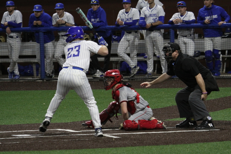 Saint Louis University Baseball vs Bradley University 2026 A -XXXXI.jpg :: Saint Louis University Baseball vs Bradley University 2026 at Billikens Sports Center in St. Louis, Missouri, USA. Another win for SLU Baseball 2-1 in regulation play. NCAA Baseball, College Baseball, Billikens Sports