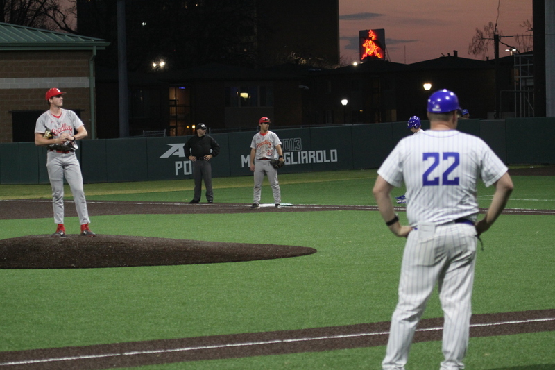 Saint Louis University Baseball vs Bradley University 2026 A -XXXXII.jpg :: Saint Louis University Baseball vs Bradley University 2026 at Billikens Sports Center in St. Louis, Missouri, USA. Another win for SLU Baseball 2-1 in regulation play. NCAA Baseball, College Baseball, Billikens Sports