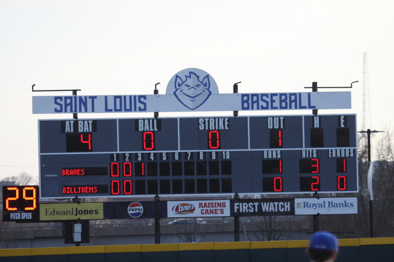 Saint Louis University Baseball vs Bradley University 2026 LIX.jpg :: Saint Louis University Baseball vs Bradley University 2026 at Billikens Sports Center in St. Louis, Missouri, USA. NCAA Baseball, Division I College Baseball, SLU is an A10 Conference Team and Bradley University is a Missouri Valley Conference Team. 