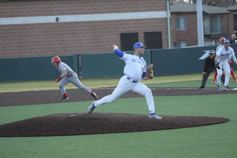 Saint Louis University Baseball vs Bradley University 2026 LXI.jpg :: Saint Louis University Baseball vs Bradley University 2026 at Billikens Sports Center in St. Louis, Missouri, USA.  A SLU win 2-1 in 9 innings of play. NCAA Baseball, College Baseball, A10 Conference, Missouri Valley Conference, 03/07/2026 4pm
