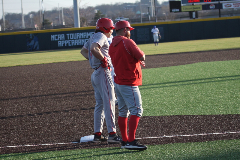 Saint Louis University Baseball vs Bradley University 2026 LXIX.jpg :: Saint Louis University Baseball vs Bradley University 2026 at Billikens Sports Center in St. Louis, Missouri, USA.  A SLU win 2-1 in 9 innings of play. NCAA Baseball, College Baseball, A10 Conference, Missouri Valley Conference, 03/07/2026 4pm